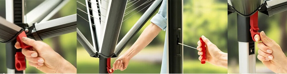 Suszarka ogrodowa VILEDA Sun-Rise Premium 50 System Perfect Lines napiecie linek skuteczna ochrona