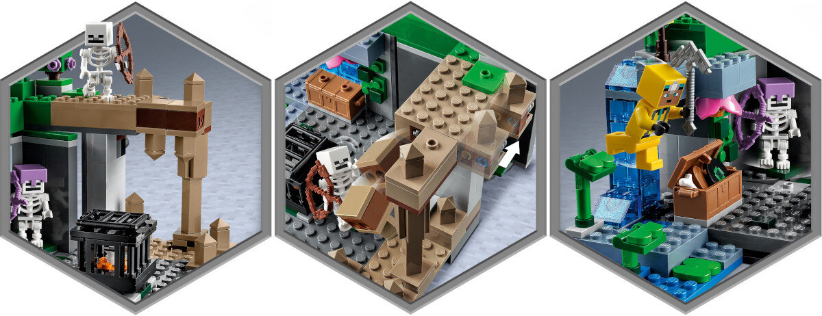LEGO Minecraft Loch szkieletów 21189 lawina stalagmity