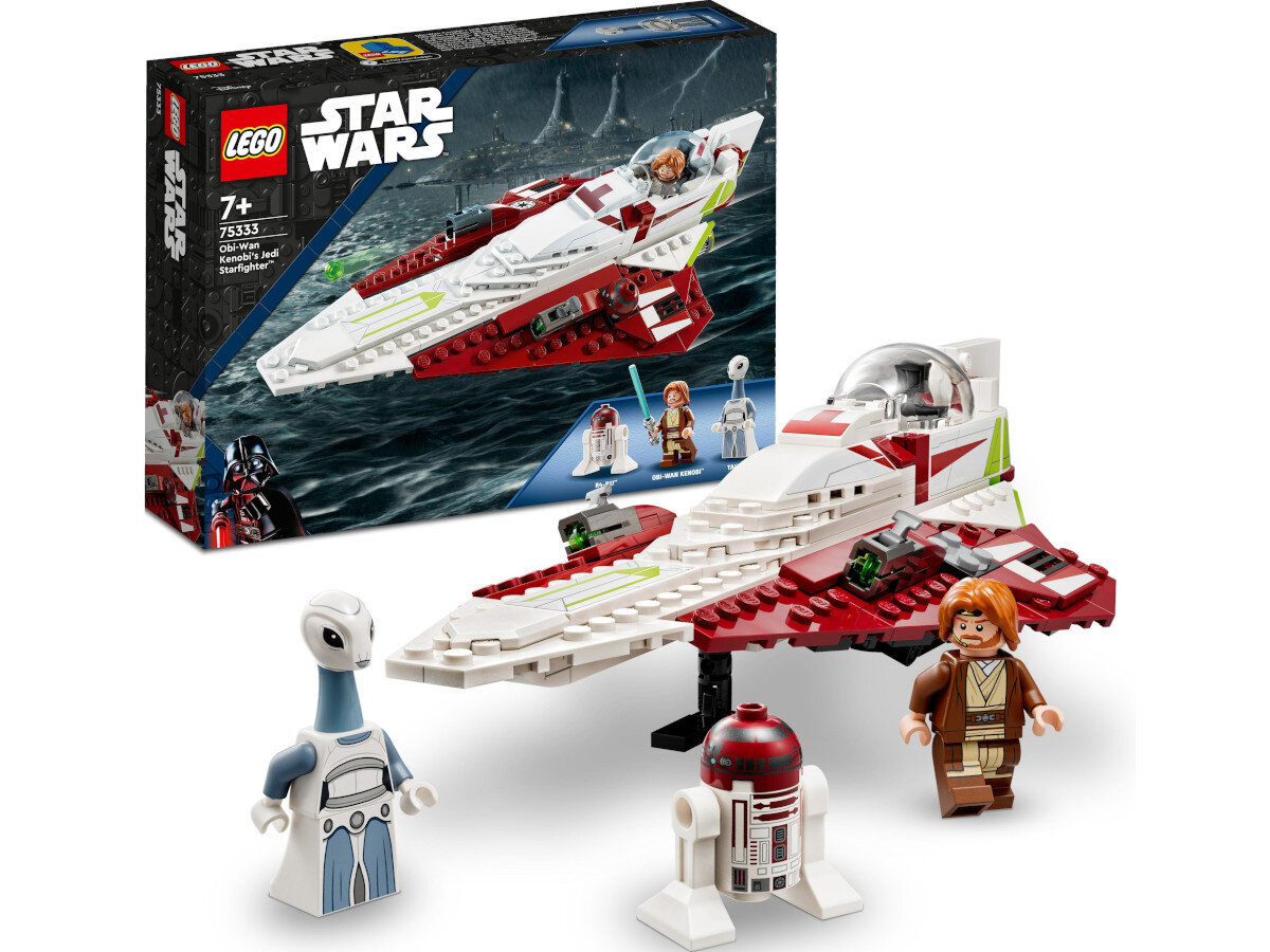 LEGO Star Wars Mysliwiec Jedi Obi-Wana Kenobiego 75333 elementy wymiary