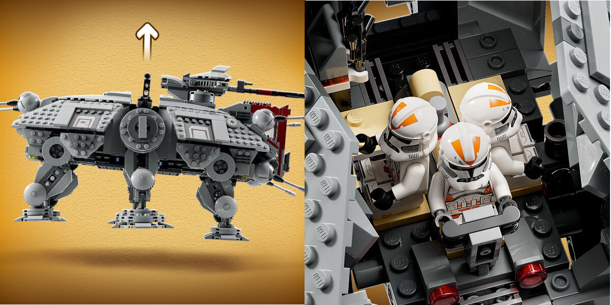 LEGO Star Wars Maszyna krocząca AT-TE 75337 wysuwany uchwyt otwierany kokpit