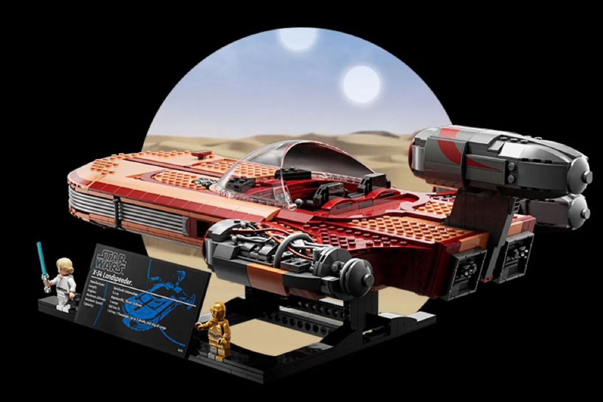LEGO Star Wars smigacz Luke’a Skywalkera 75341 podstawka ekspozycyjna