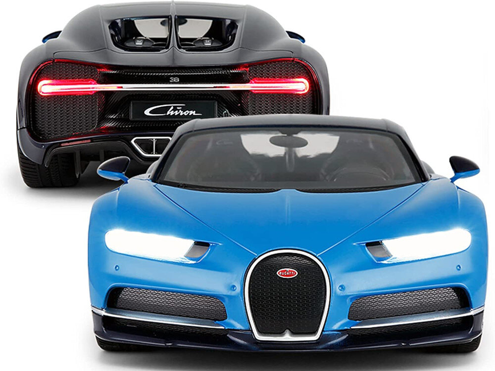Samochód zdalnie sterowany RASTAR Bugatti Chiron detale reflektory uklad zawieszenia