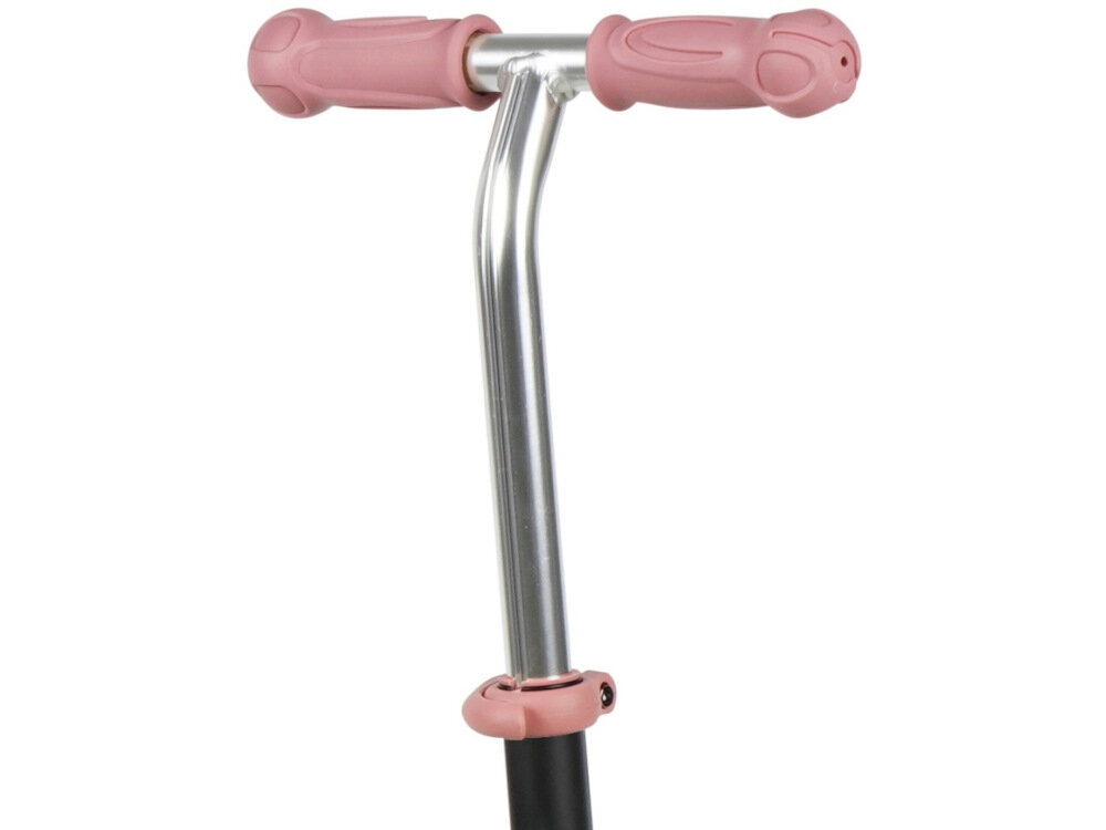 Hulajnoga dla dzieci QPLAY Sema 3w1 Różowy kierownica w kształcie litery T uchwyty z ogranicznikami miękki materiał antypoślizgowy regulacja wysokości w zakresie 49-91 cm