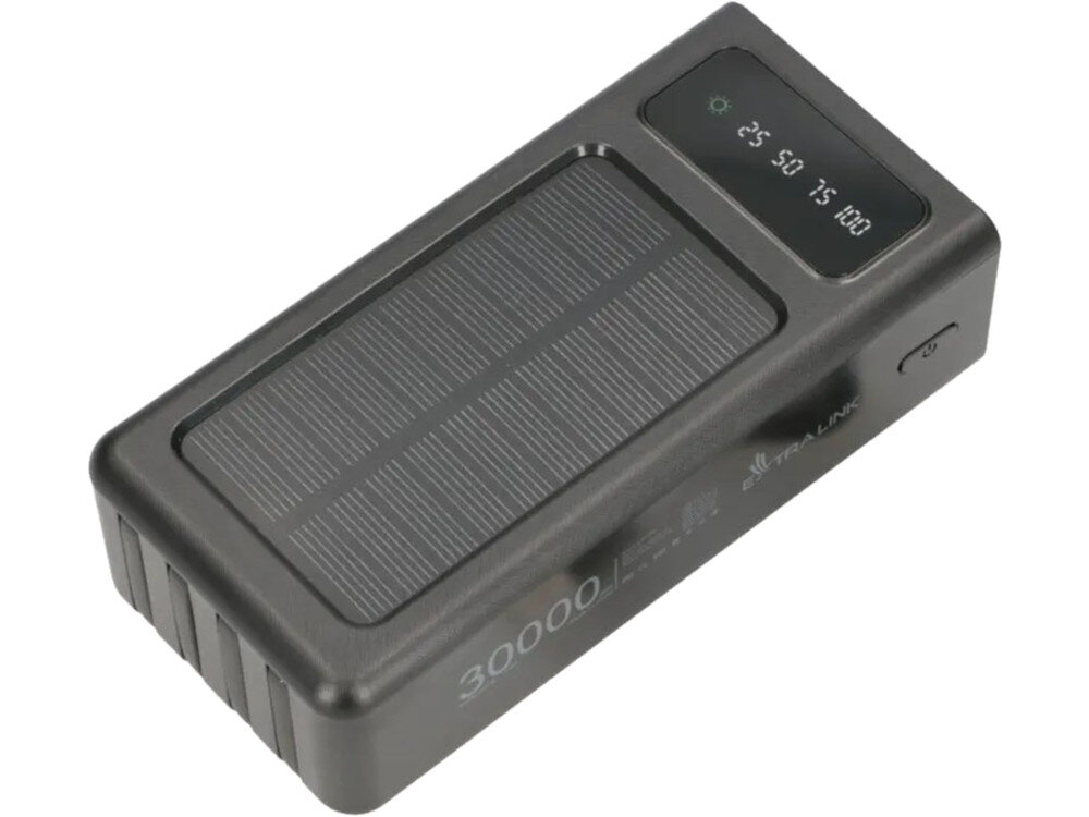 Powerbank solarny EXTRALINK EPB-093 30000 mAh Czarny idealny na biwaki i wyjazdy