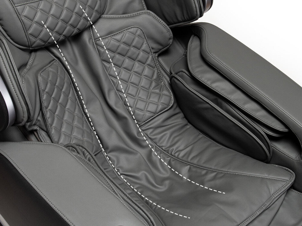 Fotel masujący Massaggio Stravagante 2 i jego funkcja SL-shape idealnie dopasowuje masaż do kształtu kręgosłupa.