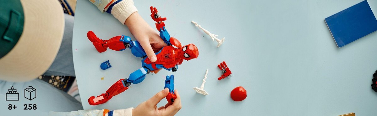 LEGO Marvel Figurka Spider-Mana 76226 Pajęcze przygody Realistyczne sieci ożywią każdą bitwę 