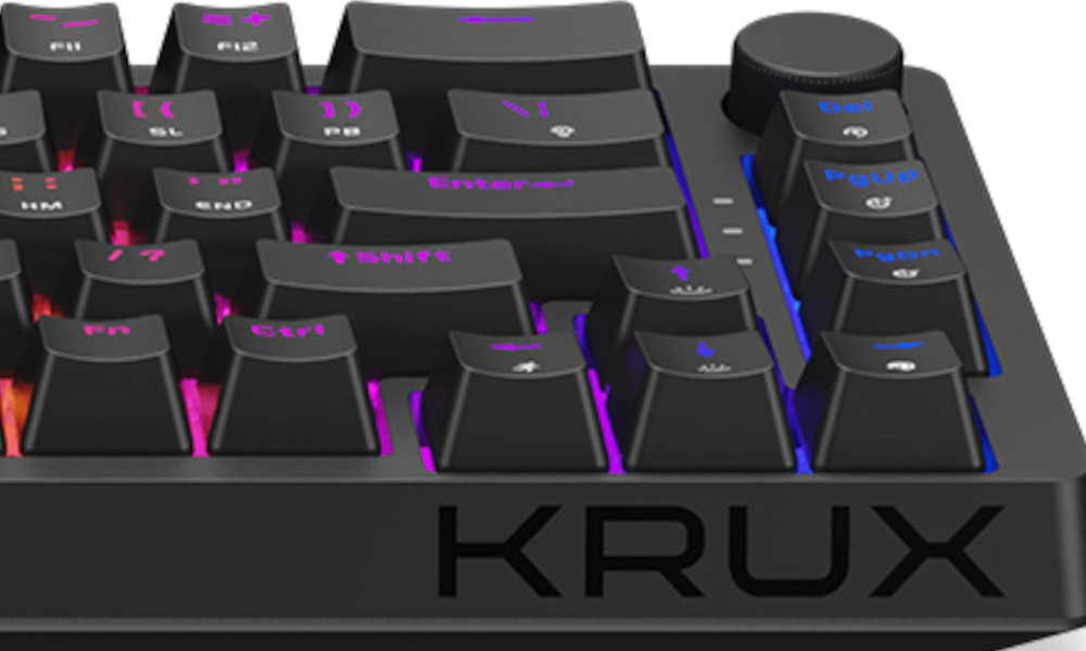 Klawiatura KRUX Atax 65% 65% Pro RGB Outemu Red  - kompaktowe wymiary wygoda ułatwienie
