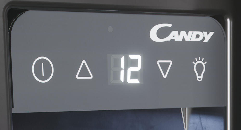 CANDY DiVino CCVB 15/1 stała temperatura przechowywanie wino cyfrowy wyświetlacz kontrola ustawienia chłodziarka