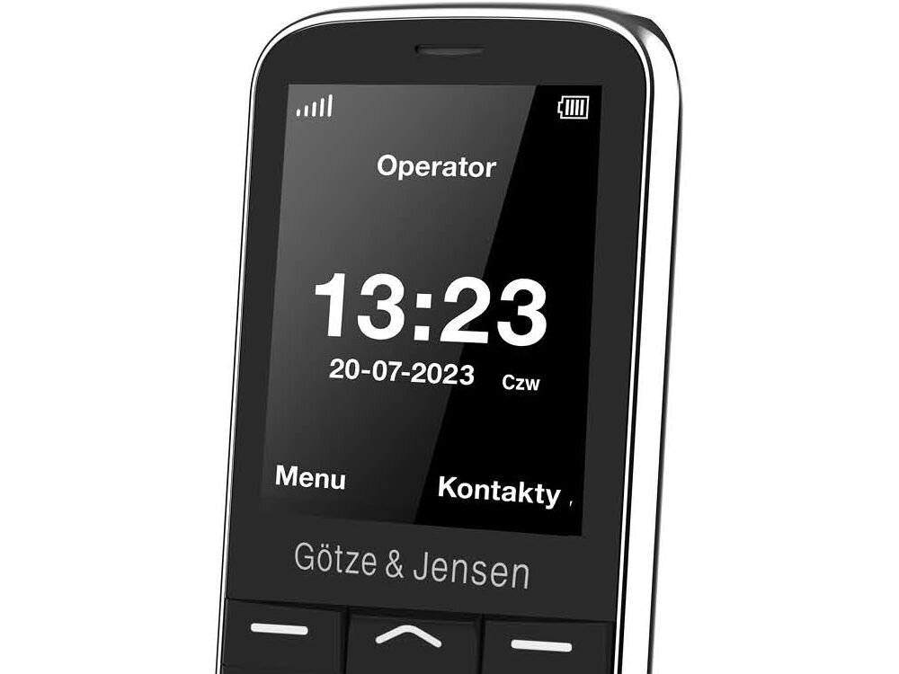 Telefon GSM GOTZE & JENSEN GFE38 Czarny czcionka wyświetlacz kolorowy