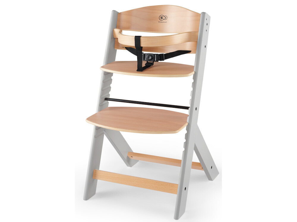 Krzesełko do karmienia KINDERKRAFT Enock Szary bezpiczne funkcjonalne wygodne piekny design