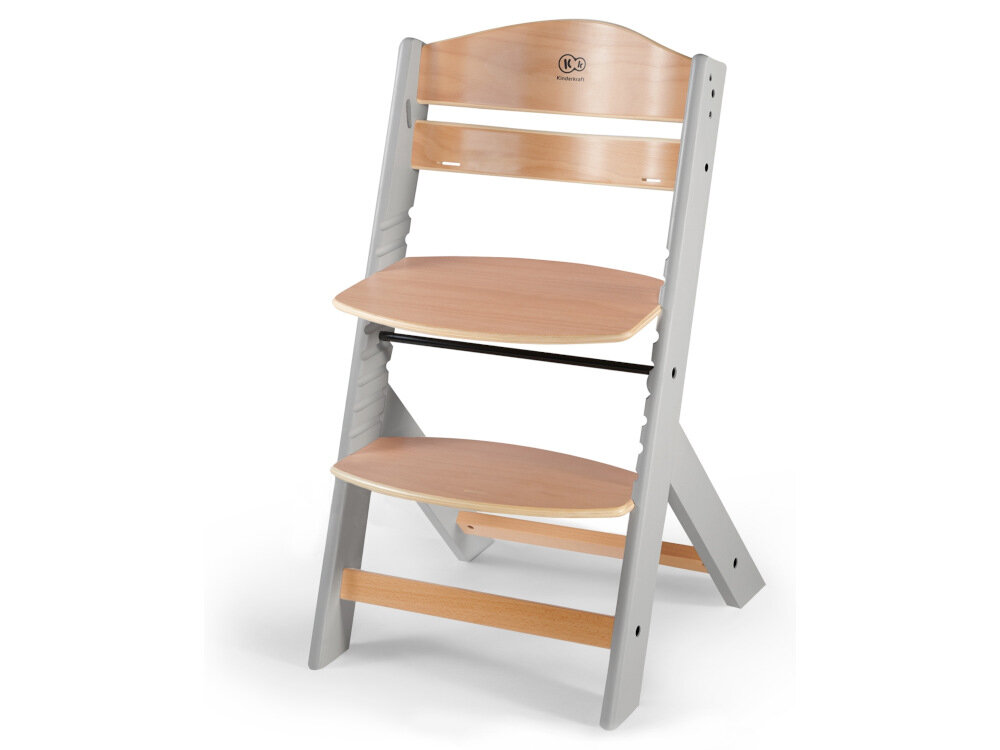 Krzesełko do karmienia KINDERKRAFT Enock Szary funkcjonalne bezpieczne stylowe lakka konstrukcja 6 kg bezproblemowe przenoszenie klasyczny design