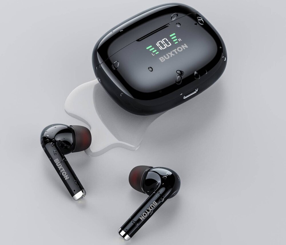 Słuchawki dokanałowe BUXTON BTW 8800 design komfort lekkość dźwięk jakość wrażenia słuchowe ergonomia lekkość sport aktywność podróże czas pracy działanie akumulator