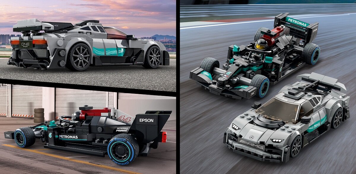 LEGO Speed Champions Mercedes-AMG F1 W12 E Performance i Mercedes-AMG ONE 76909 Dla fanów wspaniałych aut
