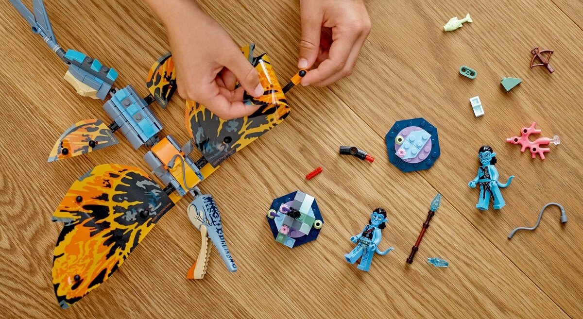 LEGO Avatar Przygoda ze skimwingiem 75576 Zabawa podczas budowania kolekcjonerski zestaw ilustrowane instrukcje aplikacja lego