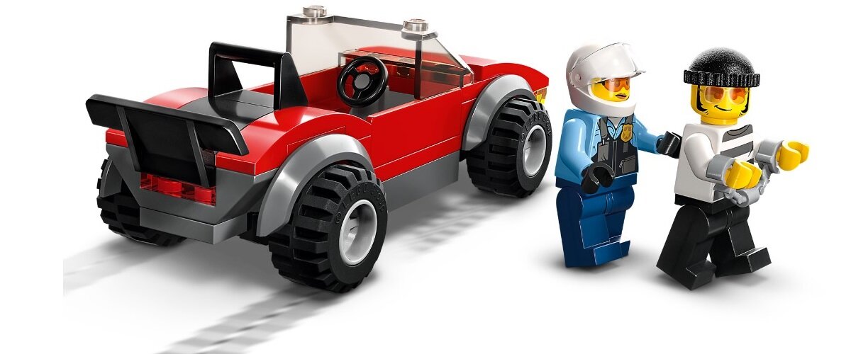 LEGO City Motocykl policyjny – pościg za samochodem 60392 dziecko kreatywność zabawa nauka rozwój klocki figurki minifigurki jakość tradycja konstrukcja nauka wyobraźnia role jakość bezpieczeństwo wyobraźnia budowanie pasja hobby funkcje instrukcja aplikacja LEGO Builder