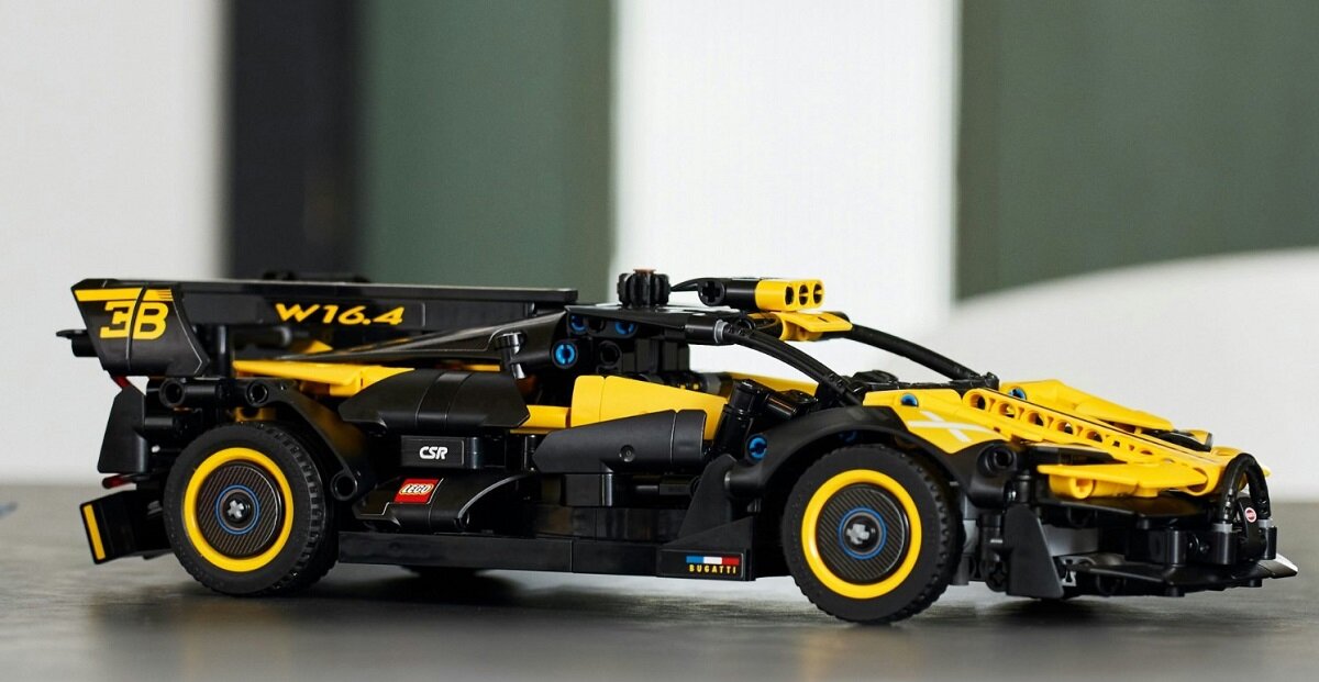 LEGO Technic Bolid Bugatti 42151 dziecko kreatywność zabawa nauka rozwój klocki figurki minifigurki jakość tradycja konstrukcja nauka wyobraźnia role jakość bezpieczeństwo wyobraźnia budowanie pasja hobby funkcje instrukcje