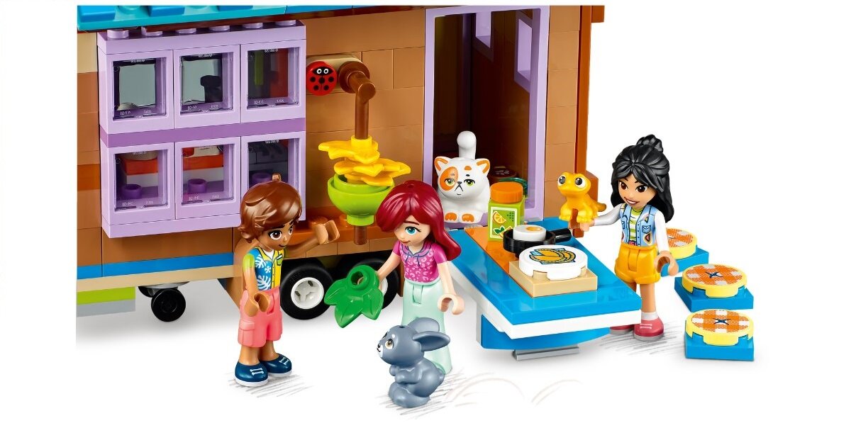 LEGO Friends Mobilny domek 41735 dziecko kreatywność zabawa nauka rozwój klocki figurki minifigurki jakość tradycja konstrukcja nauka wyobraźnia role jakość bezpieczeństwo wyobraźnia budowanie pasja hobby funkcje instrukcje