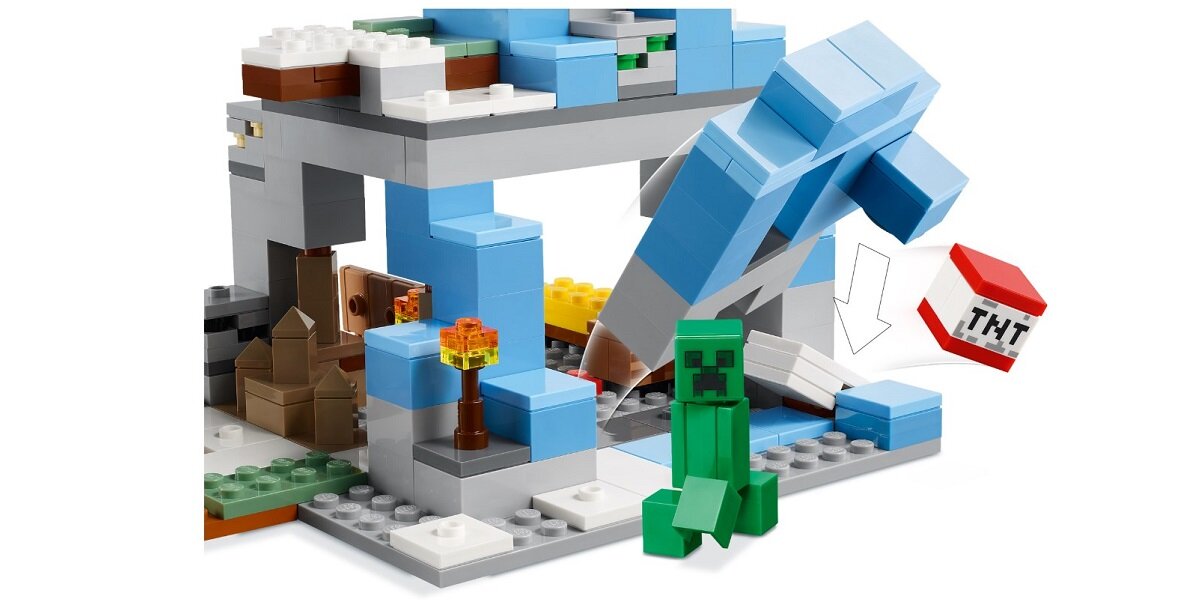 LEGO Minecraft Ośnieżone szczyty 21243 dziecko kreatywność zabawa nauka rozwój klocki figurki minifigurki jakość tradycja konstrukcja nauka wyobraźnia role jakość bezpieczeństwo wyobraźnia budowanie pasja hobby funkcje instrukcje