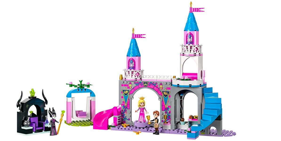 LEGO Disney Princess Zamek Aurory 43211 dziecko kreatywność zabawa nauka rozwój klocki figurki minifigurki jakość tradycja konstrukcja nauka wyobraźnia role jakość bezpieczeństwo wyobraźnia 