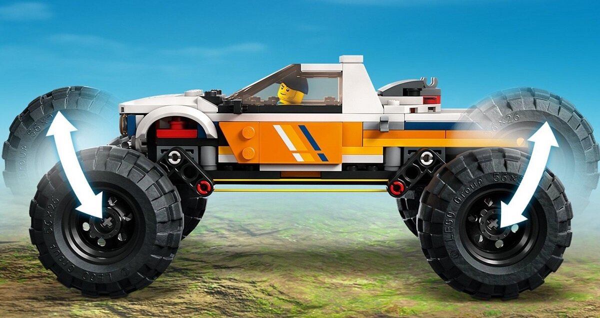 LEGO City Przygody samochodem terenowym z napędem 4x4 60387 dziecko kreatywność zabawa nauka rozwój klocki figurki minifigurki jakość tradycja konstrukcja nauka wyobraźnia role jakość bezpieczeństwo wyobraźnia budowanie pasja hobby funkcje instrukcje