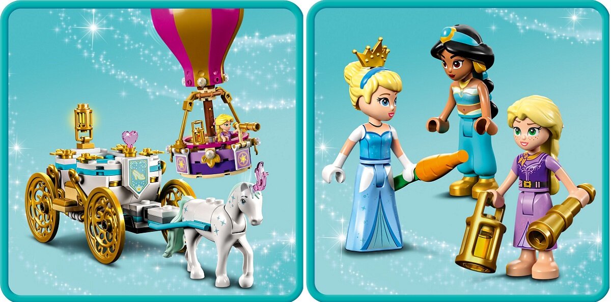 LEGO Disney Princess Podróż zaczarowanej księżniczki 43216 dziecko kreatywnść zabawa rozwój klocki figurki minifigurki jakość tradycja konstrukcja nauka wyobraźnia role jakość bezpieczeństwo pasja podróże wyobraźnia