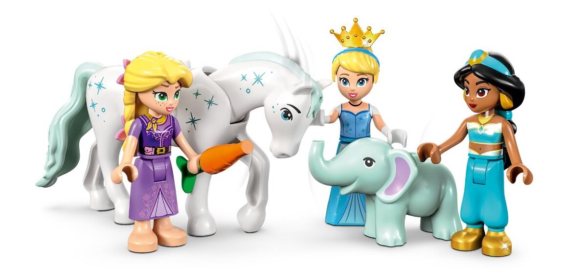LEGO Disney Princess Podróż zaczarowanej księżniczki 43216 dziecko kreatywnść zabawa rozwój klocki figurki minifigurki jakość tradycja konstrukcja nauka wyobraźnia role jakość bezpieczeństwo