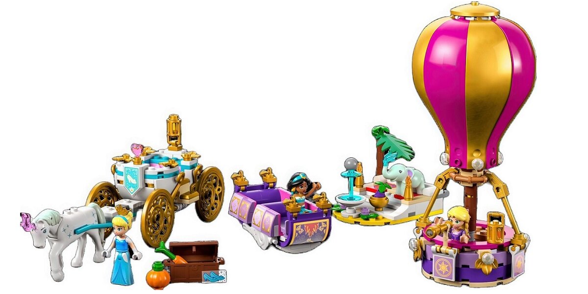 LEGO Disney Princess Podróż zaczarowanej księżniczki 43216 dziecko kreatywnść zabawa rozwój klocki figurki minifigurki jakość tradycja konstrukcja nauka wyobraźnia role jakość bezpieczeństwo Balon wymiary