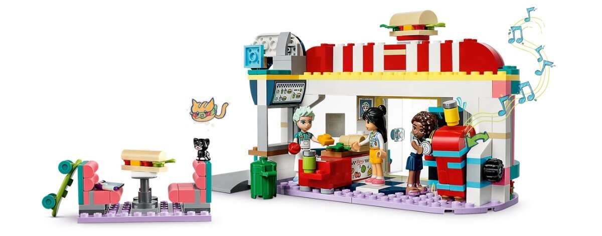 LEGO Friends Bar w śródmieściu Heartlake 41728 Wymiary Restauracja