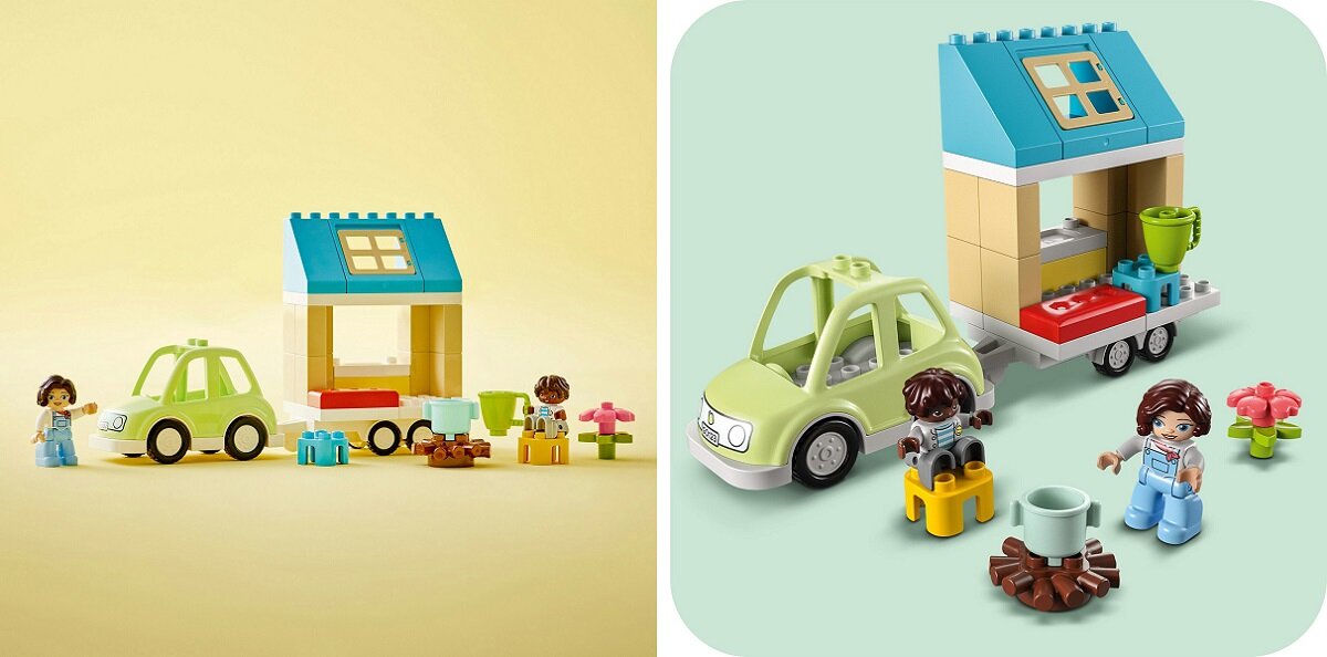 LEGO DUPLO Town Dom rodzinny na kółkach 10986 dziecko kreatywność zabawa nauka rozwój klocki figurki minifigurki jakość tradycja konstrukcja nauka wyobraźnia role jakość bezpieczeństwo wyobraźnia budowanie pasja hobby funkcje instrukcja aplikacja LEGO Builder