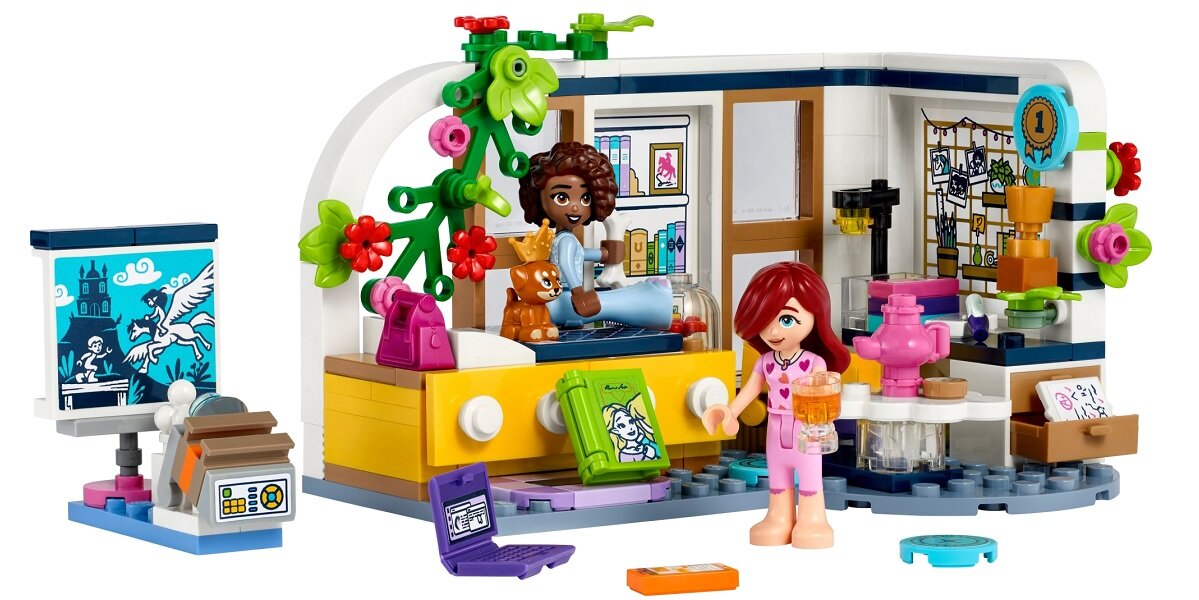 LEGO Friends Pokój Aliyi 41740 dziecko kreatywność zabawa nauka rozwój klocki figurki minifigurki jakość tradycja konstrukcja nauka wyobraźnia role jakość bezpieczeństwo wyobraźnia budowanie pasja hobby funkcje instrukcje Paisley Aliya akcesoria