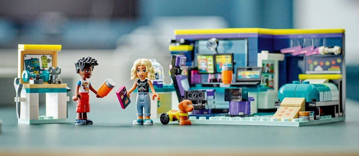 LEGO Friends Pokój Novy 41755 dziecko kreatywność zabawa nauka rozwój klocki figurki minifigurki jakość tradycja konstrukcja nauka wyobraźnia role jakość bezpieczeństwo wyobraźnia budowanie pasja hobby funkcje instrukcja