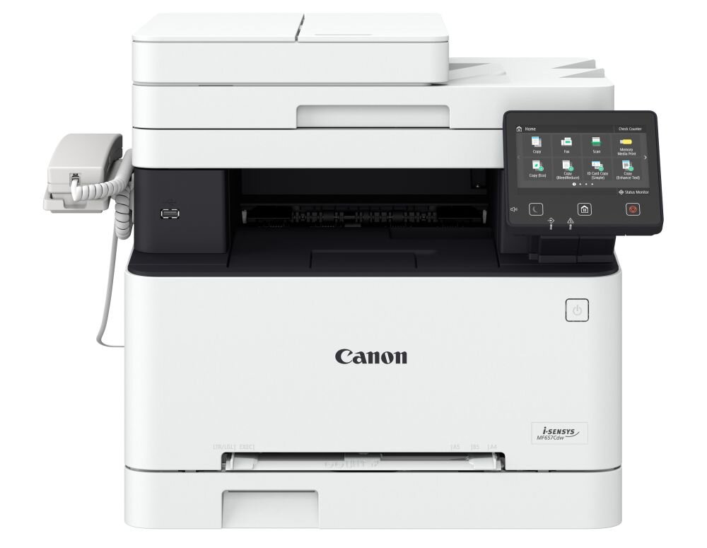 Urządzenie wielofunkcyjne CANON i-SENSYS MF657Cdw 3w1    papier wydajność tusz drukowanie szybkość łączność format sterowanie