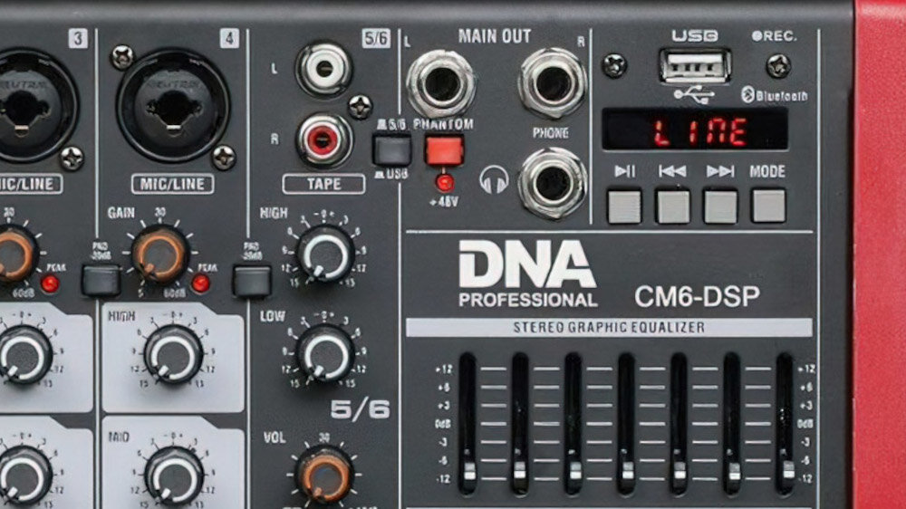 Mikser audio DNA CM6-DSP  - korekcja dźwięku
