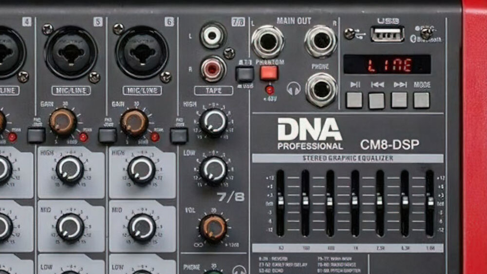 Mikser audio DNA CM8-DSP  - korekcja dźwięku