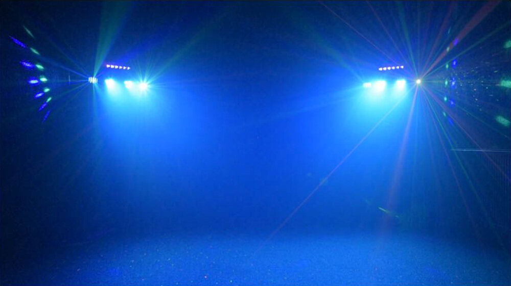 Mobilny zestaw oświetleniowy LIGHT4ME Belka Laser Strobe LED Par Derby UV  - rgb
