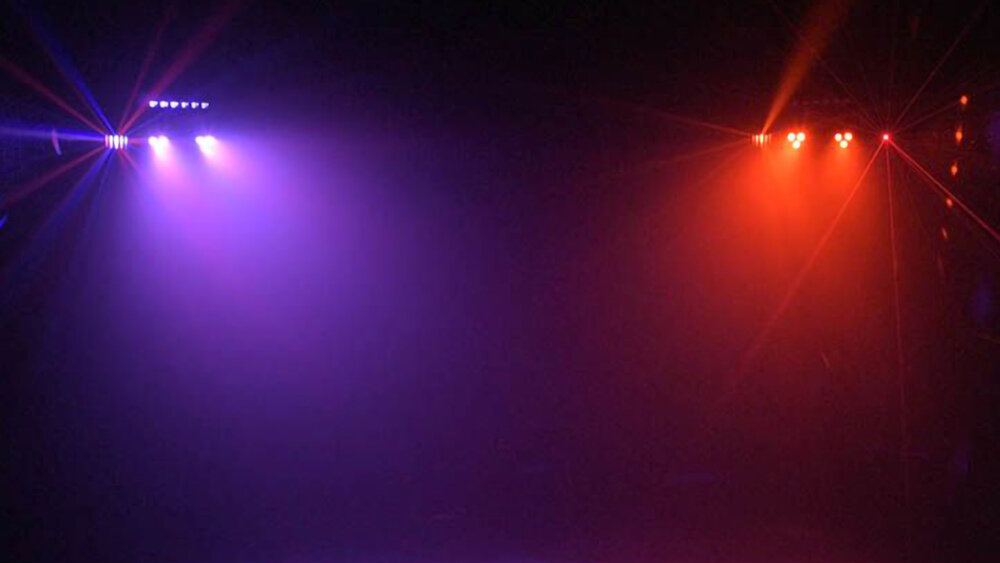 Mobilny zestaw oświetleniowy LIGHT4ME Belka Laser Strobe LED Par Derby UV  - tryby pracy