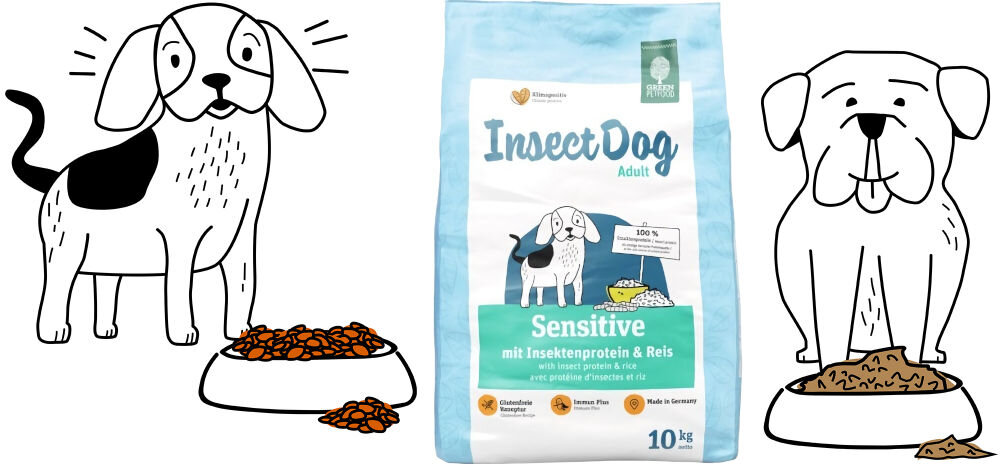 Karma dla psa GREEN PETFOOD InsectDog Sensitive Białko owadów z ryżem 10 kg dawkowanie analiza sklad