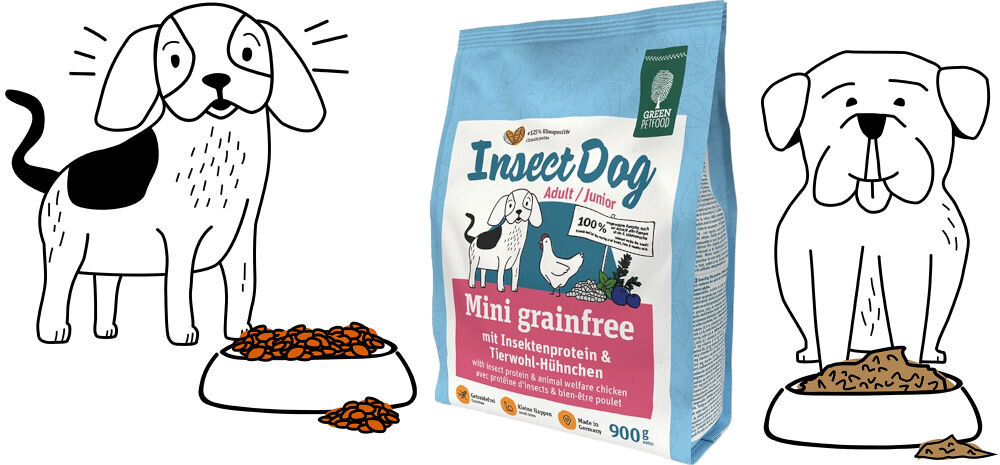 Karma dla psa GREEN PETFOOD InsectDog Mini Grainfree Kurczak 900 g dawkowanie analiza sklad