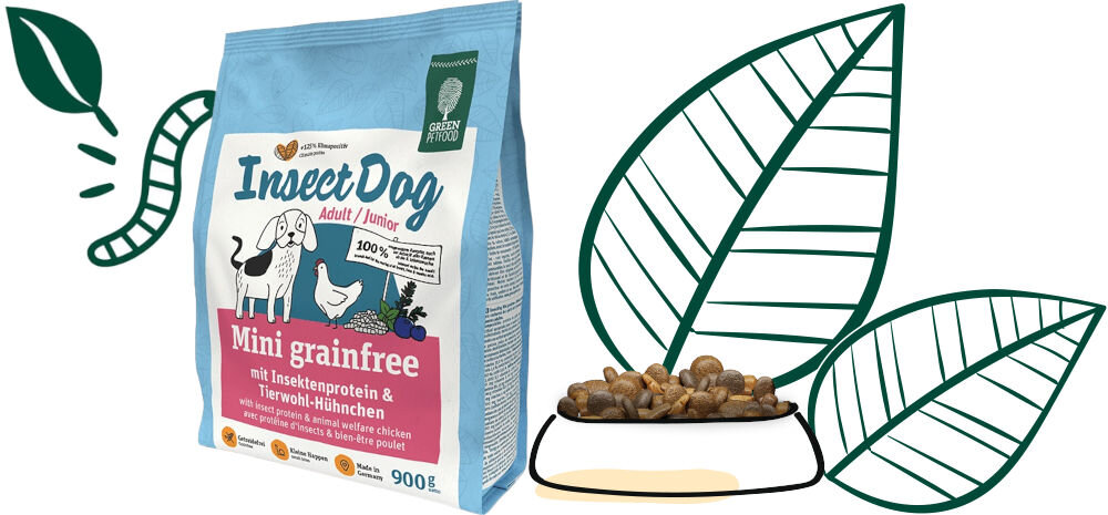 Karma dla psa GREEN PETFOOD InsectDog Mini Grainfree Kurczak 900 g dawkowanie analiza sklad