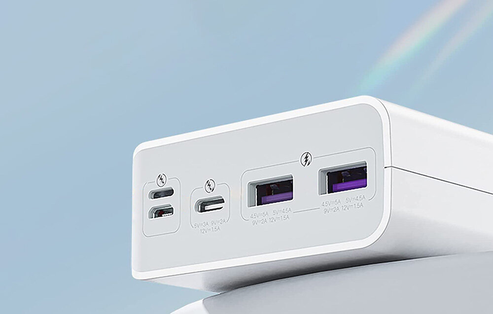 Powerbank ROMOSS SENSE8F   pojemność moc porty wyjścia USB-A USB typ-C ładowanie szybkość ekran diody wymiary waga odporny bezpieczny 