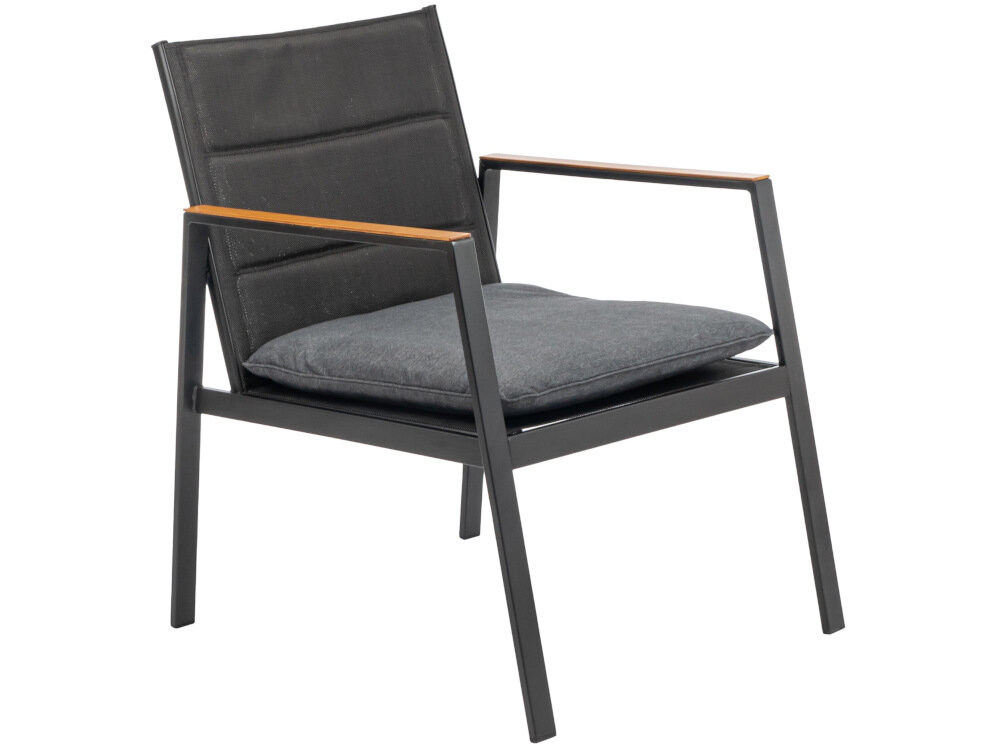 Zestaw mebli ogrodowych MIRPOL Aber Antracytowy dwa krzesła szerokie podłokietniki najwyższy komfort wypoczynku wyprofilowane siedziska