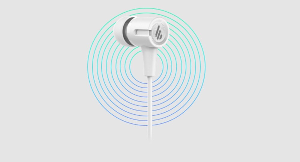 Słuchawki dokanałowe EDIFIER P205  dźwięk jakość połączenie łączność pasmo impedancja muzyka gry filmy sterowanie mikrofon