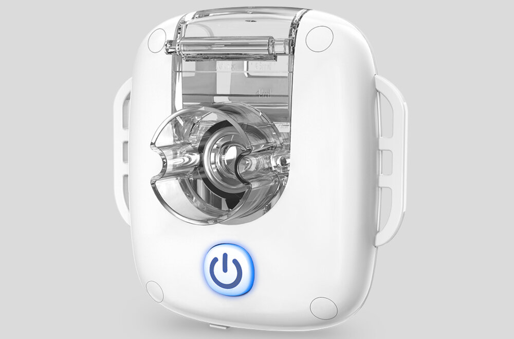 Inhalator nebulizator ultradzwiekowy LIONELO Air cicha praca 30 dB higiena obsluga czyszczenie
