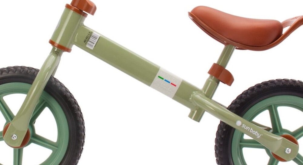 Rowerek biegowy SUN BABY Molto Strada Zielony rama 5-calowa z wysokiej jakości stali błyszczący lakier w kolorze zielonym lekki waga 3 kg