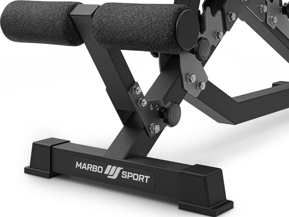 Ławka do ćwiczeń MARBO SPORT MS-L101 2.0 semi pro blokada na nogi regulacja pianka eva