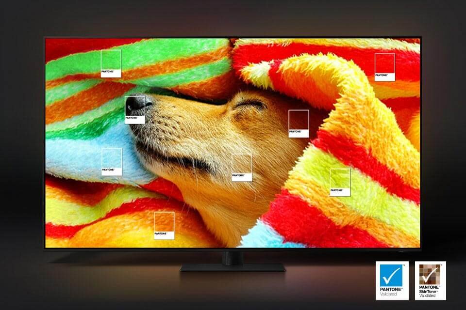 Paleta kolorów na ekranie telewizorów Samsung posiada certyfikat PANTONE
