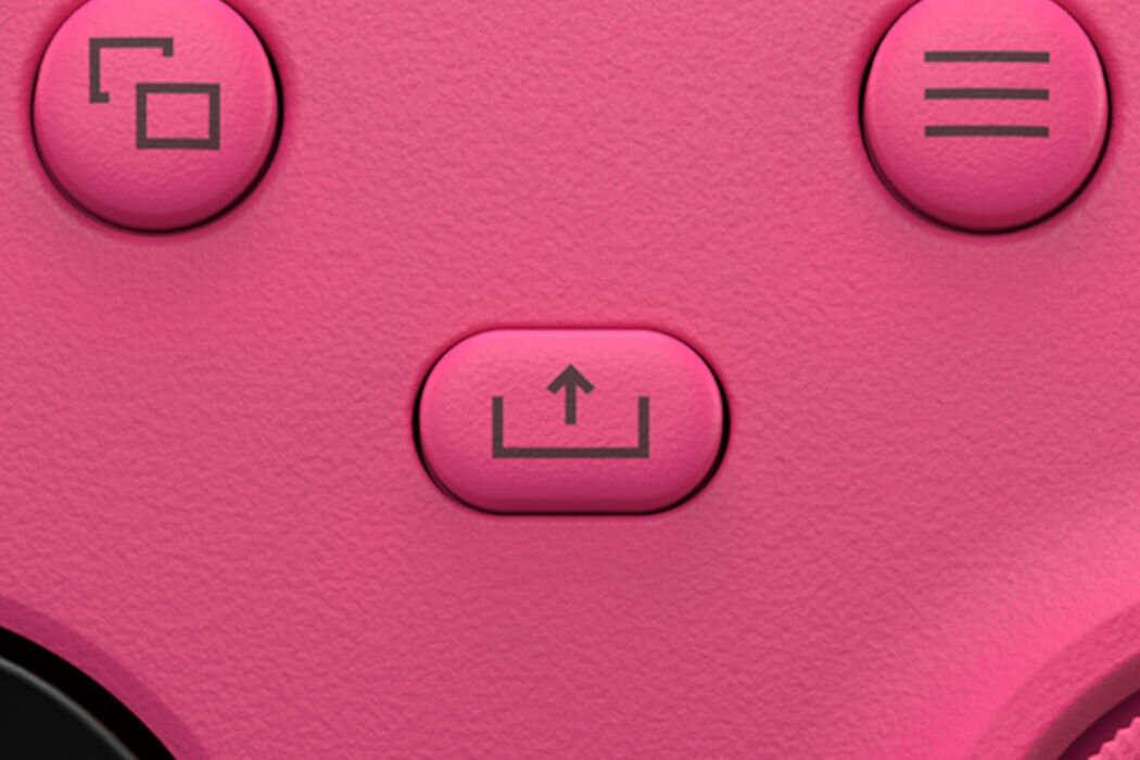 Kontroler MICROSOFT XBOX Series X Różowy przycisk udostępnianie przechwitywanie zrzuty ekranu nagrania