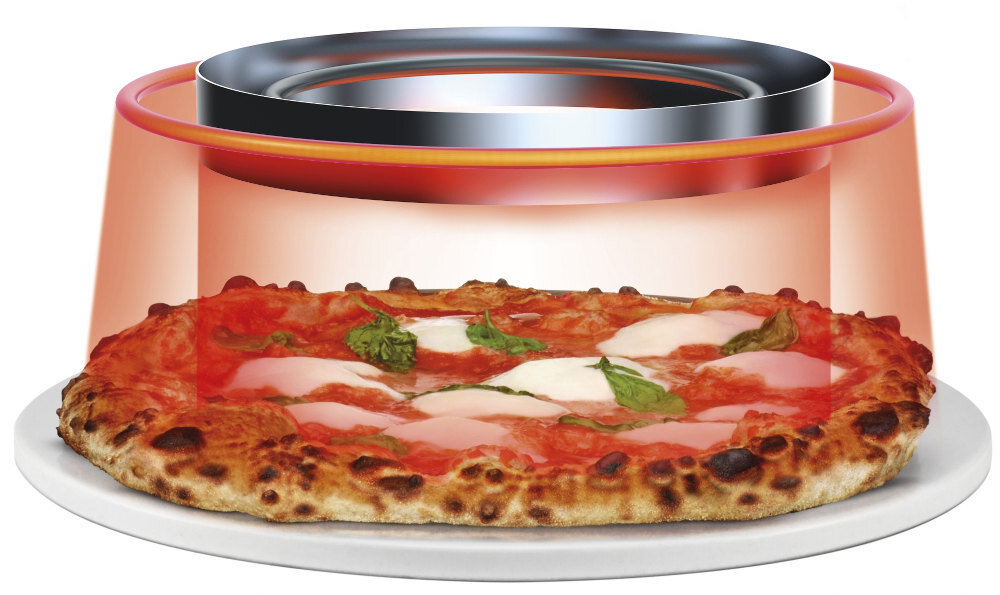 Piec do pizzy SAGE Pizzaiolo SPZ820 2100W srednica 30 cm Cieplo promieniowania blat jest zintegrowany z drzwiczkami