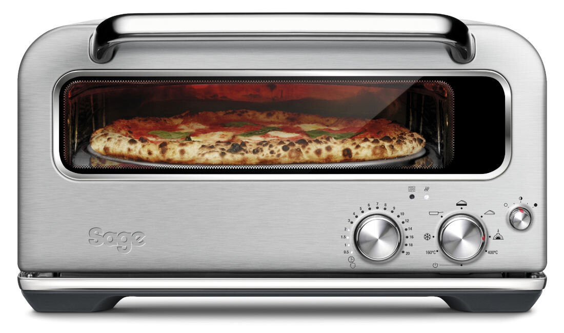 Piec do pizzy SAGE Pizzaiolo SPZ820 2100W srednica 30 cm Dostosowywanie parametrow Tryb reczny funkcja Crust Only