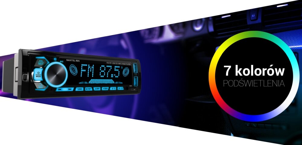 Radio samochodowe NAVITEL RD5 ROZRYWKA FUNKCJONALNOŚĆ WYGODA ZESTAWY GŁOŚNOMÓWIĄCE PRZYCISKI APLIKACJA